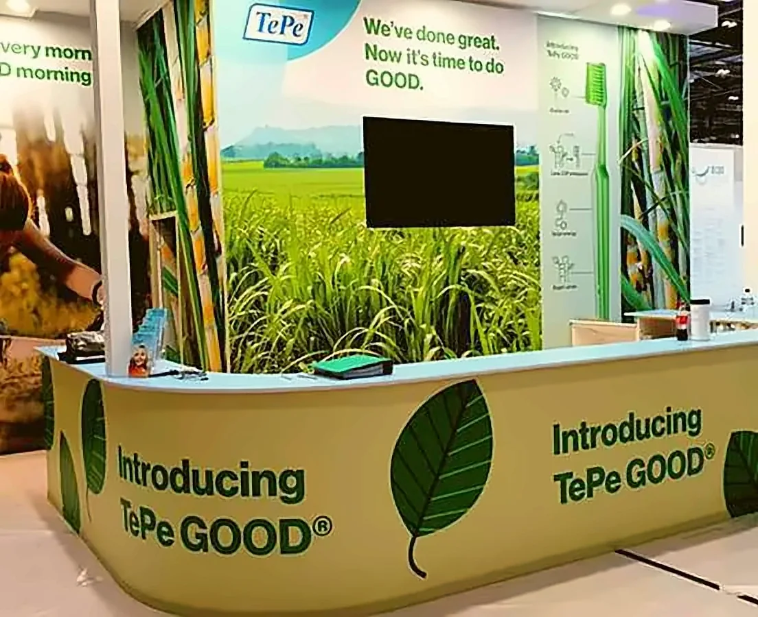 Exhibition stall and event branding by Crewnited