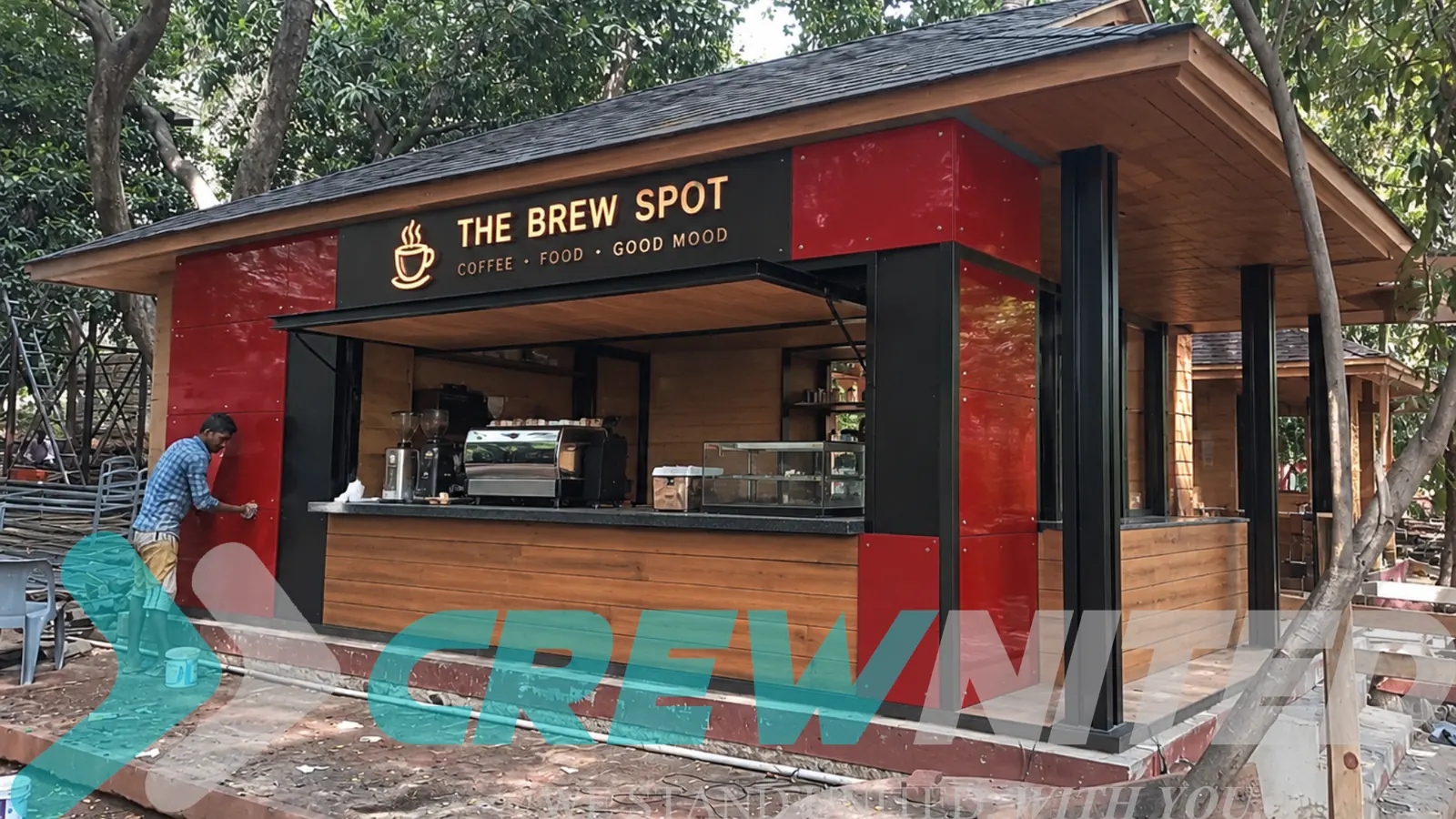 Kiosk fabrication and installation by Crewnited