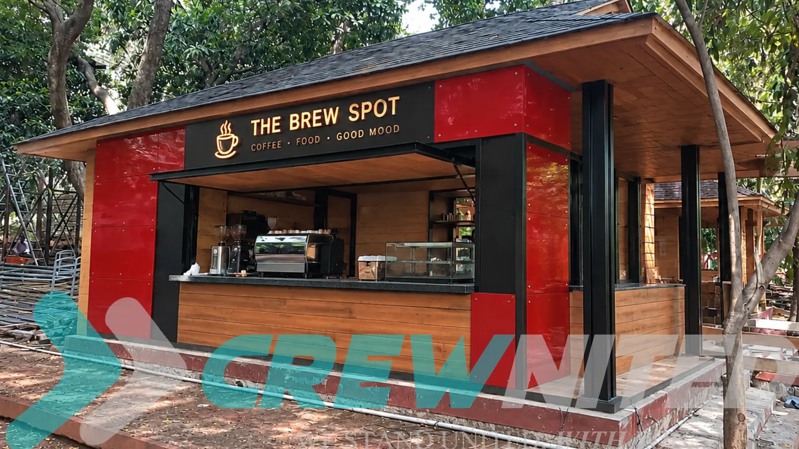 Kiosk fabrication and installation by Crewnited