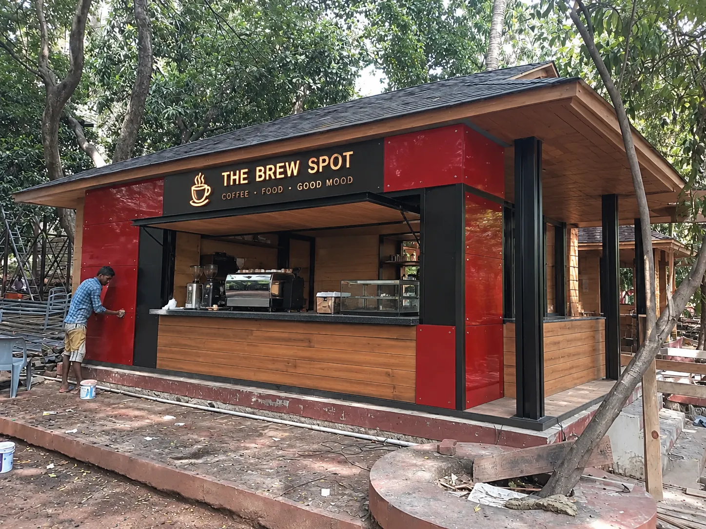 Kiosk fabrication and installation by Crewnited