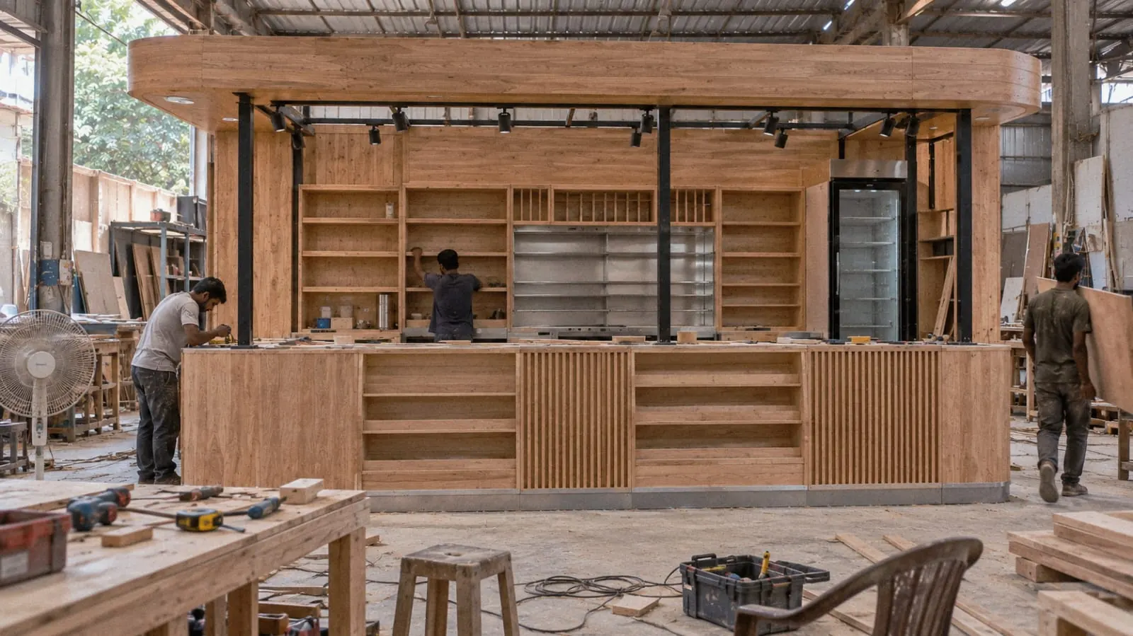 Kiosk fabrication and installation by Crewnited