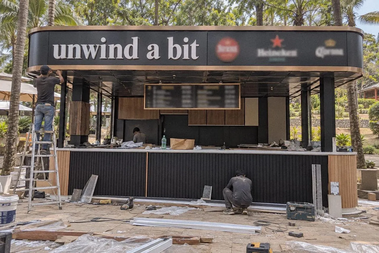 Kiosk fabrication and installation by Crewnited