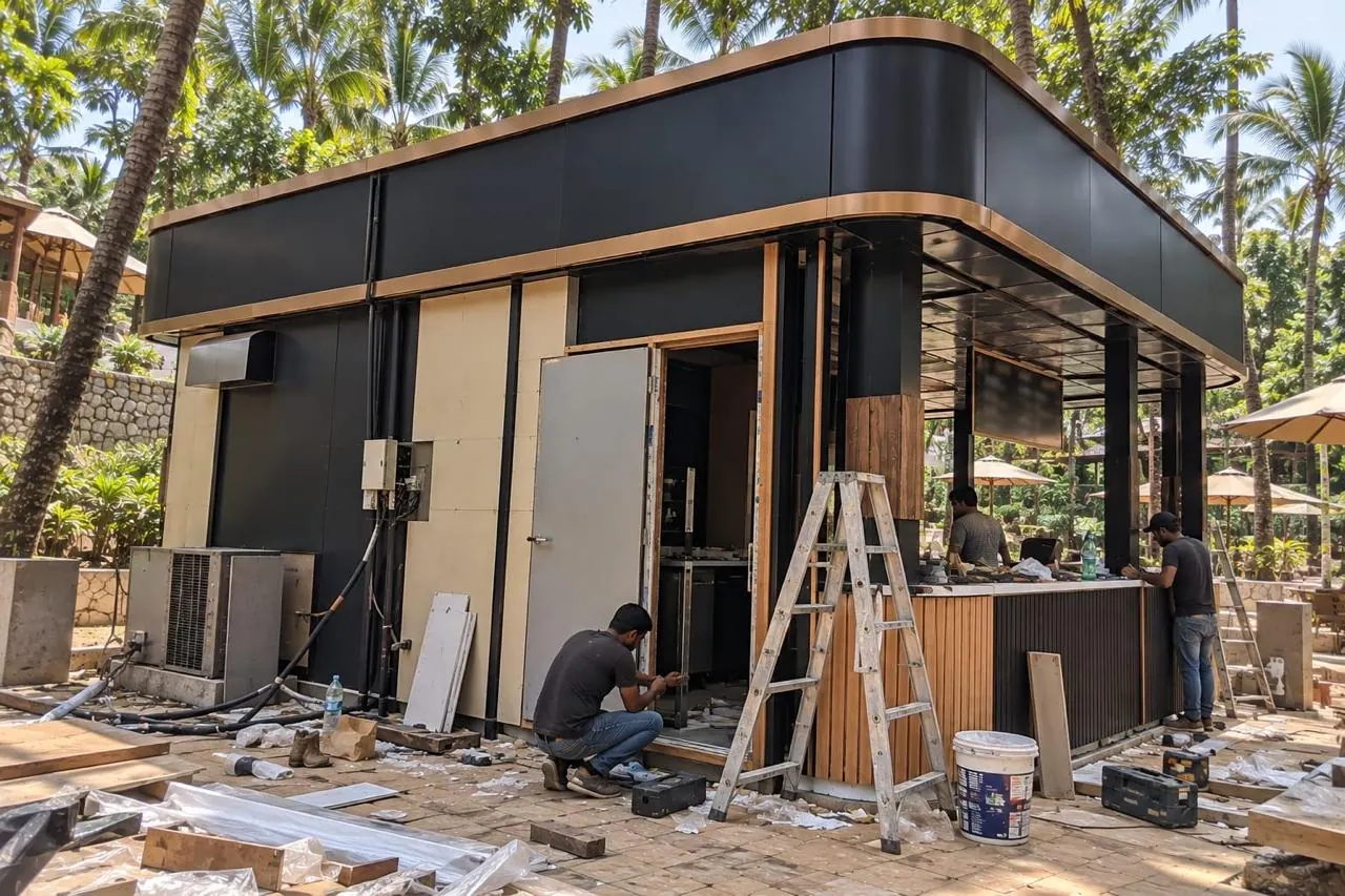 Kiosk fabrication and installation by Crewnited