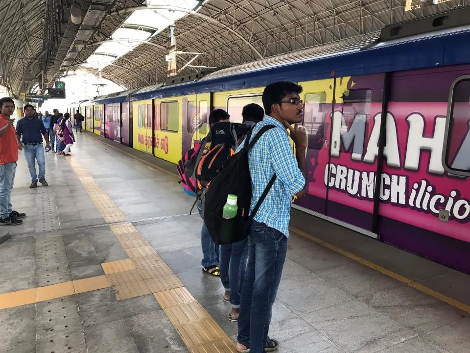 Metro train and station branding by Crewnited