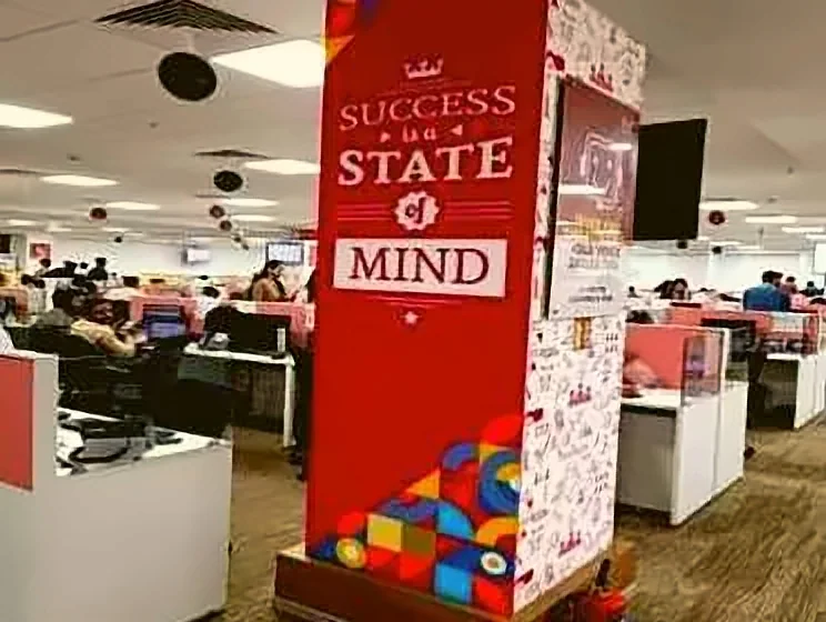 Office wall graphics and branding by Crewnited