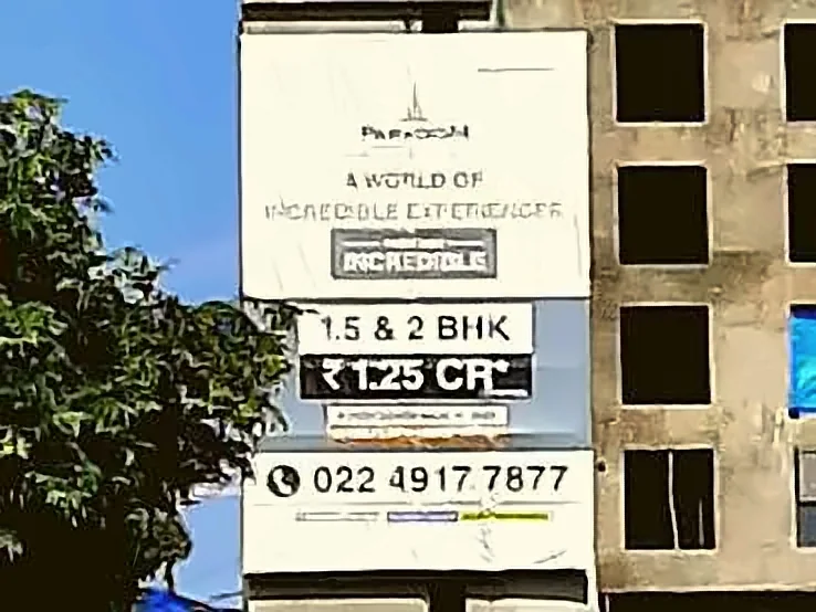 Realty site hoarding and flex branding by Crewnited